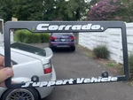 Corrado Support Vehicle License Plate Frame Vw Volkswagen VR6/SLC/G60. Fixed Price $15.00.