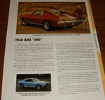 1968 Amc Amx 390 Specs Info Photo Javelin Sst 69 70 American Motors. Fixed Price $5.39.