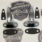 Classic Mini Chrome Boot Hinges With Gaskets And Fixings - 8B12601. Fixed Price $28.93.