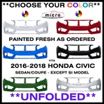New Front Bumper For 2016-2018 Honda Civic Painted *choose Your Color* HO1000306. Fixed Price $404.39.