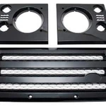 New Defender Xs Front Grille & Headlamp Surround Black With Silver Mesh - DA1968. Fixed Price $388.91.