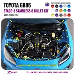 Zspec "stage 3" Dress-up Bolts(tm) Fastener Kit For '22+ GR86 & Brz, Stainless. Fixed Price $169.00.