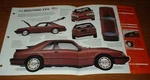 1986 Mustang Svo Turbo Original Imp Brochure Specs Info Poster 84 85. Fixed Price $13.99.