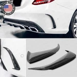 15-20 C-class W205 4DR Rear Bumper Real Carbon Fiber Side Vents Spoiler Forged. Fixed Price $164.99.