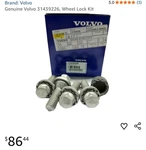 Genuine Volvo 31439226, Wheel Lock Kit. Fixed Price $70.00.